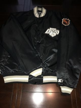 Vintage Los Angeles Kings Satin Starter Jacket Reversible Xl Nwa 80’s 90’s Nores