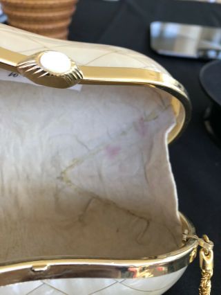 RARE Vintage MINAUDIERE MOTHER OF PEARL Evening BAG Handbag Clutch Crossbody 7