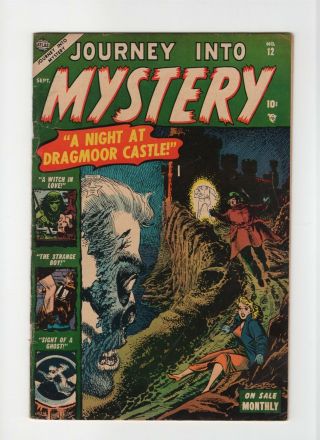 Journey Into Mystery 12 Vintage Marvel Atlas Comic Pre - Hero Horror Gold 10c