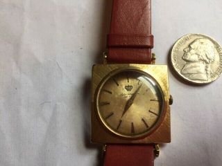 Vintage Jules Jurgensen 18k Solid Gold Mens Wrist Watch