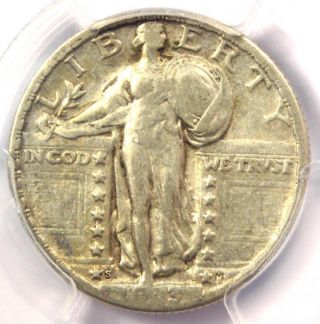 1923 - S Standing Liberty Quarter 25c Coin - Pcgs F15 - Rare Date - $725 Value