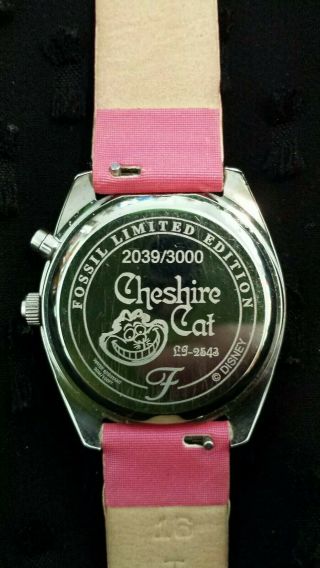 ANIMATED FOSSIL Limited Watch CHESHIRE CAT Vintage Alice In Wonderland 4