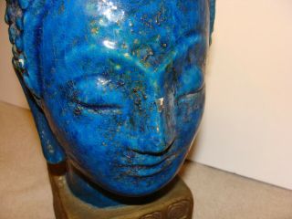 Rare Antique Italy Zaccagnini ? Buddha Head Bust Raymor Bitossi Fantoni Pottery