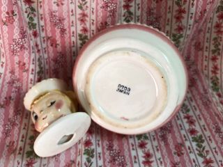 Vintage Enesco Sweet Shoppe winking cupcake candy girl condiment jar 2