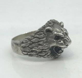 Russian Imperial 84 Silver Ring " Lion "