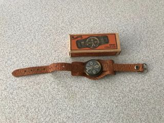 Rare Vintage Marbles Arms Michigan Wrist Compass 187 L Old Stock