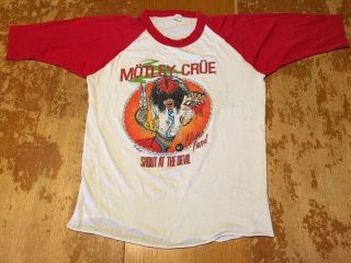 Vintage 1984 Motley Crue Tour Shirt T - Shirt Iron Maiden Ozzy Osbourne