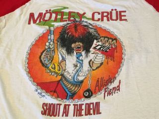 Vintage 1984 Motley Crue tour shirt T - shirt Iron Maiden ozzy osbourne 3