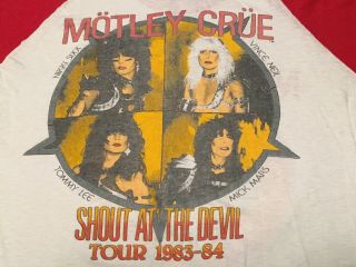 Vintage 1984 Motley Crue tour shirt T - shirt Iron Maiden ozzy osbourne 4