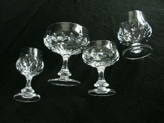 Rare Antique BACCARAT Crystal Set 24 x Brandy Martini Sherry Cocktail Goblet 10