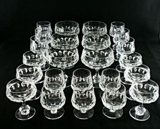 Rare Antique BACCARAT Crystal Set 24 x Brandy Martini Sherry Cocktail Goblet 12