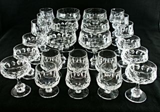 Rare Antique Baccarat Crystal Set 24 X Brandy Martini Sherry Cocktail Goblet