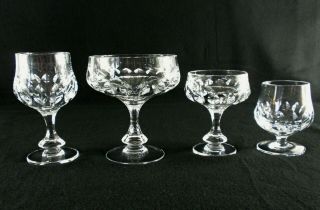 Rare Antique BACCARAT Crystal Set 24 x Brandy Martini Sherry Cocktail Goblet 8
