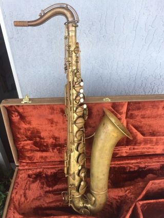 vintage Conn Pan American 60 M tenor Saxophone 10m Cousin Player 4