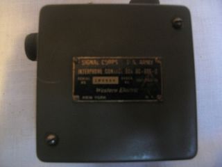 WWII U.  S.  Army Signal Corps Interphone control box BC - 606 - D 5