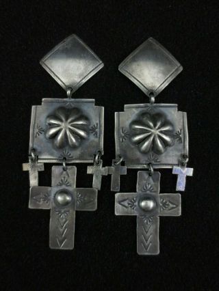 Vintage Navajo Earrings - Sterling Silver