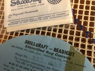 RARE Large Vintage SHILLCRAFT Latch Hook Rug Kit SEPTEMBER 933 35 