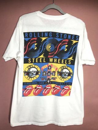 Vtg 1989 The Rolling Stones W/ Guns & Roses & Steel Wheels @ The Coliseum.  Xl
