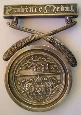 Rare Antique Victorian Scottish Royal Caledonian Curling Club Province Medal