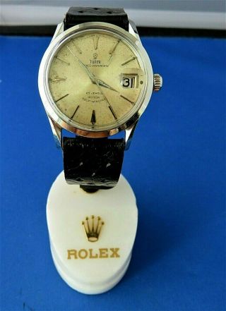 Vintage Rolex Tudor Prince Oysterdate Stainless Self - Winding Watch 7968 Ca.  1959