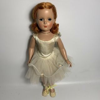 Vintage Madame Alexander Nina Ballerina Doll,  Hard Plastic,  Red Hair 20” Tall