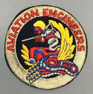 Wwii Us Army Air Corps Aviation Engineers Patch Cut Edges No Glow