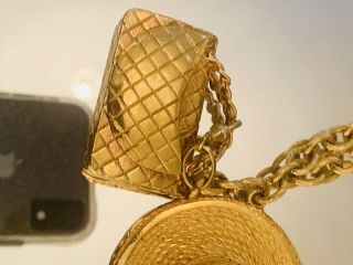 Vintage Chanel Hat & bag Long Necklace 4