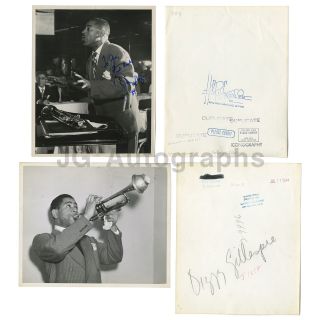 Dizzy Gillespie - Iconic Jazz Musician - Autographed 8x10 Vintage Photograph