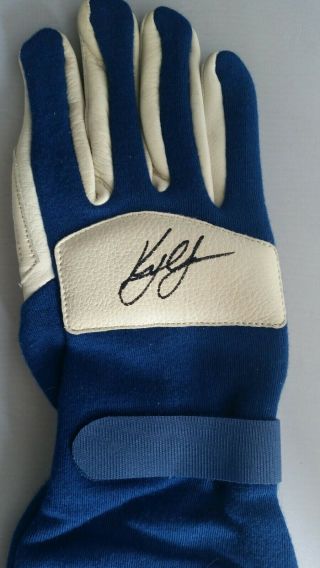Kyle Larson vintage NASCAR Simpson driver gloves signed autographed 2