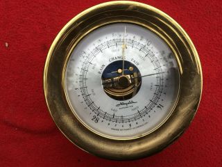 Vintage Airguide Brass Ships Barometer Made In West Germany