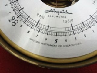 VINTAGE AIRGUIDE BRASS SHIPS BAROMETER made in west germany 8