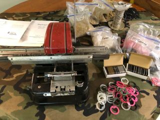 Vintage Graphotype 350 dog tag machine - complete with manuals and supplies 3