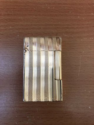 Authentic Vintage St Dupont Lighter Ligne 2 Yellow Gold 3