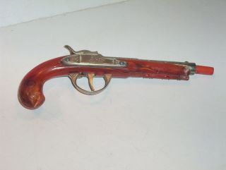 1 Vintage Hubley Flintlock Jr.  Single Barrel Toy Cap Pistol Made In Usa