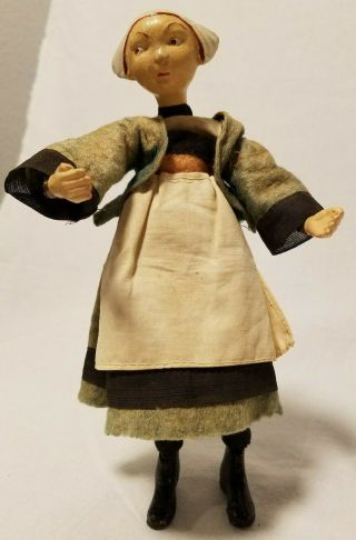 1920 - 1930 Bucherer Vintage Swiss " Old Maid " Saba Doll - Metal Ball Jointed