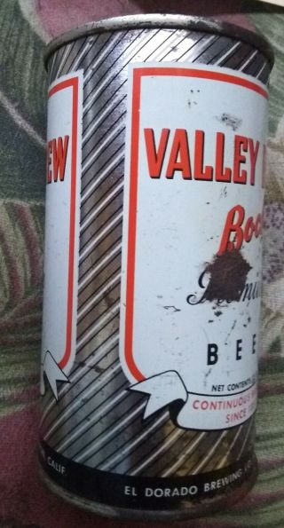Valley Brew Bock Beer Flat Top Can Bank El Dorado Stockton CA EXTREMELY RARE 10