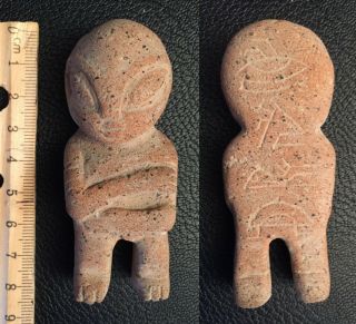 Exrare Pre - Columbian Clay Figurine " Alien ",  Mexico,  (ojuelos) 2.  5 Thousand Years