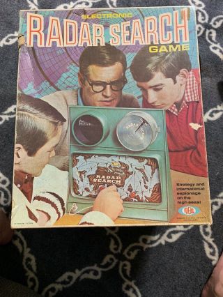 Vintage 1969 Ideal Electronic Radar Search Game - 2 Player Game W/box Instructions