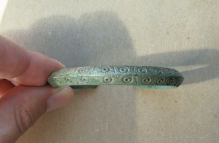 Ancient Viking bronze bracelet tracery with ornament SOLAR REALLY RARE TYPE 5