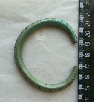 Ancient Viking bronze bracelet tracery with ornament SOLAR REALLY RARE TYPE 8