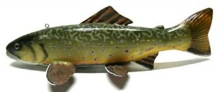 Early Mike Holmes Brook Trout Fish Spearing Decoy Collectible Ice Fishing Lure