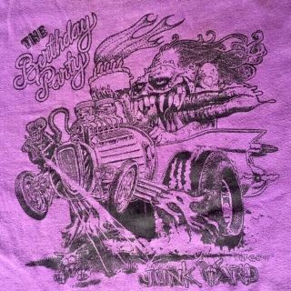 The Birthday Party Vintage Band T - Shirt Junk Yard - Rat Fink / Ed Roth Size Xl