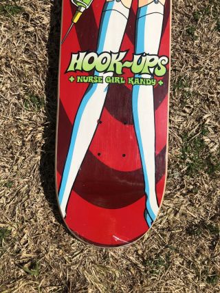 Vintage Hookups Nurse Girl Kandy 1999 Skatebord Deck Extremly Rare Nos 3