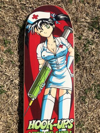 Vintage Hookups Nurse Girl Kandy 1999 Skatebord Deck Extremly Rare Nos 5