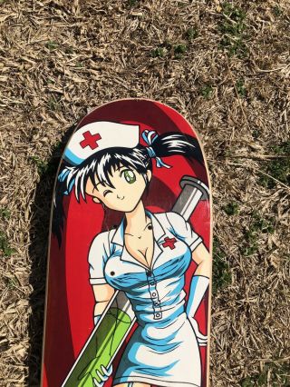 Vintage Hookups Nurse Girl Kandy 1999 Skatebord Deck Extremly Rare Nos 6