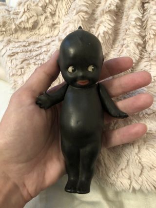 Very Rare 6” Antique Black Bisque German Rose O’neill Kewpie Doll