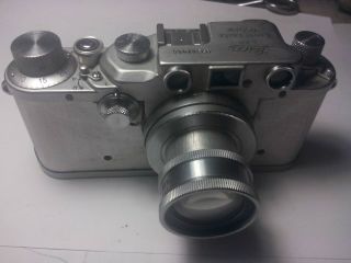 Vintage Leica Iiic Rangefinder Camera With Xenon 50mm Lens.  Needs Some Work