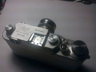 Vintage leica IIIc rangefinder camera with xenon 50mm lens.  Needs some work 2