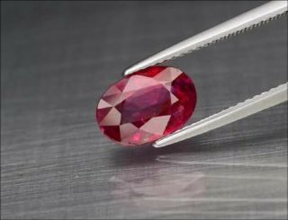 CERTIFICATE Inc.  Rare 2.  73ct 9.  8x6.  8mm Oval Natural Unheated Untreated Red Ruby 5