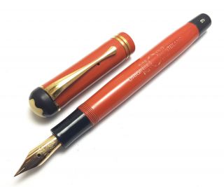 1930s Vintage Pen Montblanc Masterpiece Coral Red Ger.  Early Restored